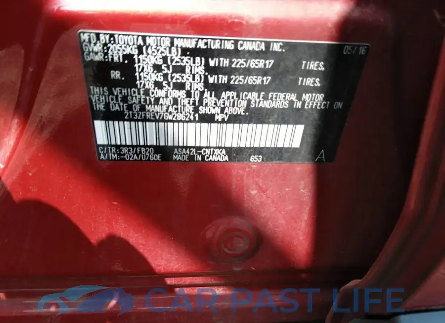 2T3ZFREV7GW286241# 9