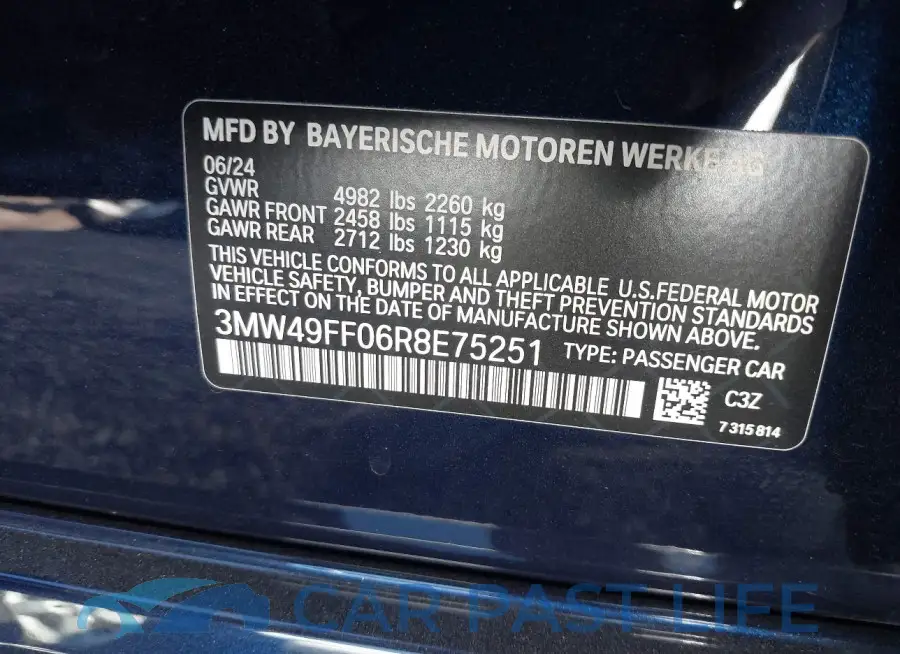 3MW49FF06R8E75251# 9