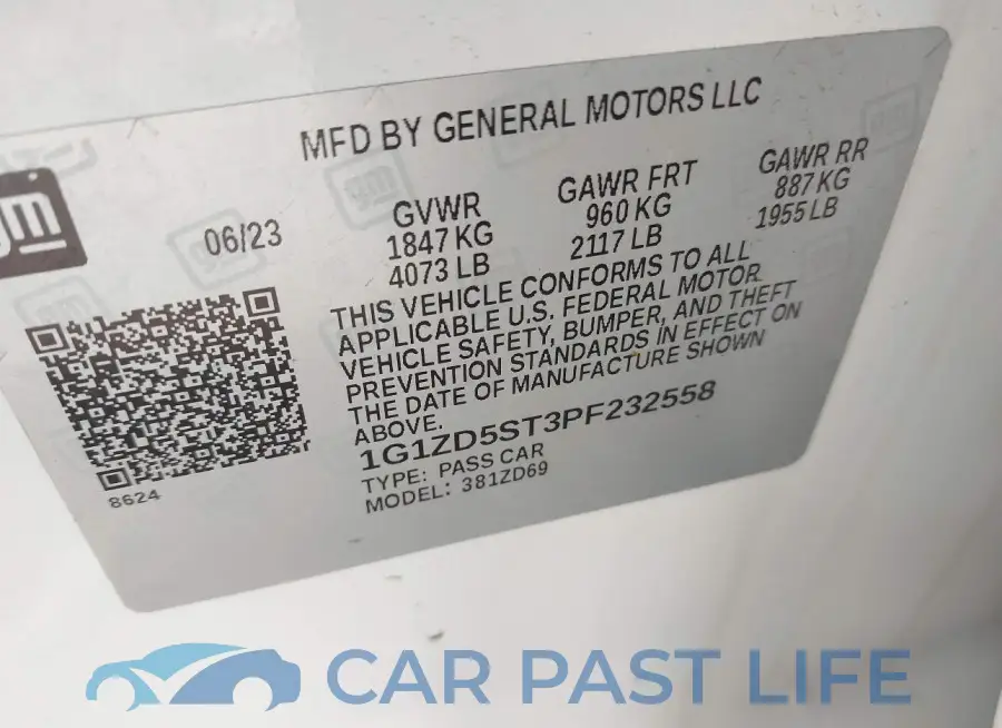 1G1ZD5ST3PF232558# 9