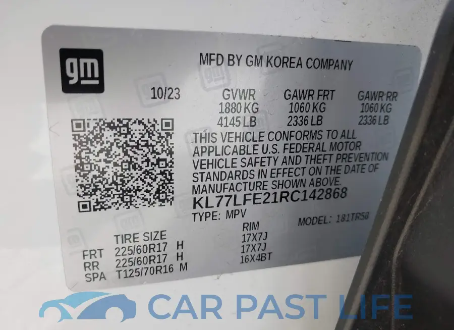 KL77LFE21RC142868# 9