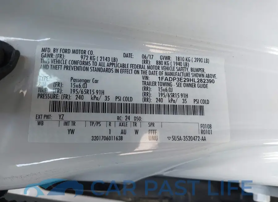 1FADP3E29HL282390# 9