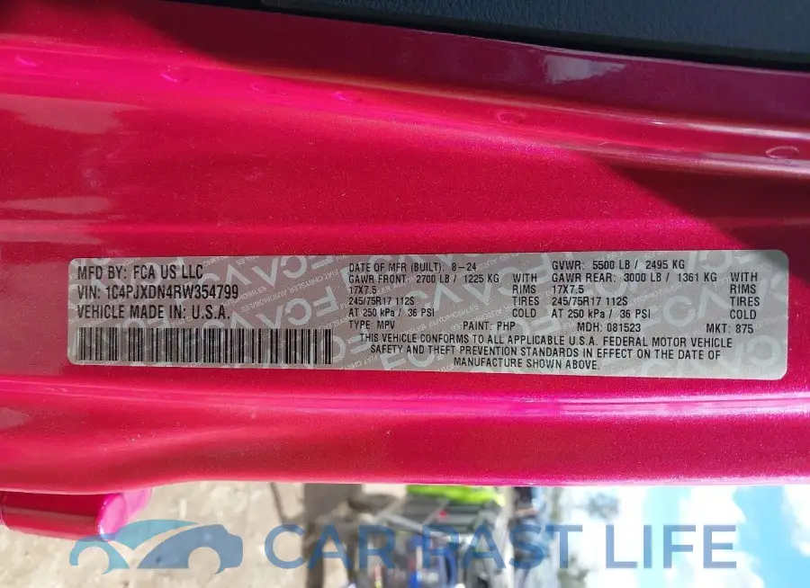 1C4PJXDN4RW354799# 9