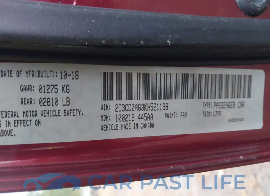 2C3CDZAG3KH521198# 9