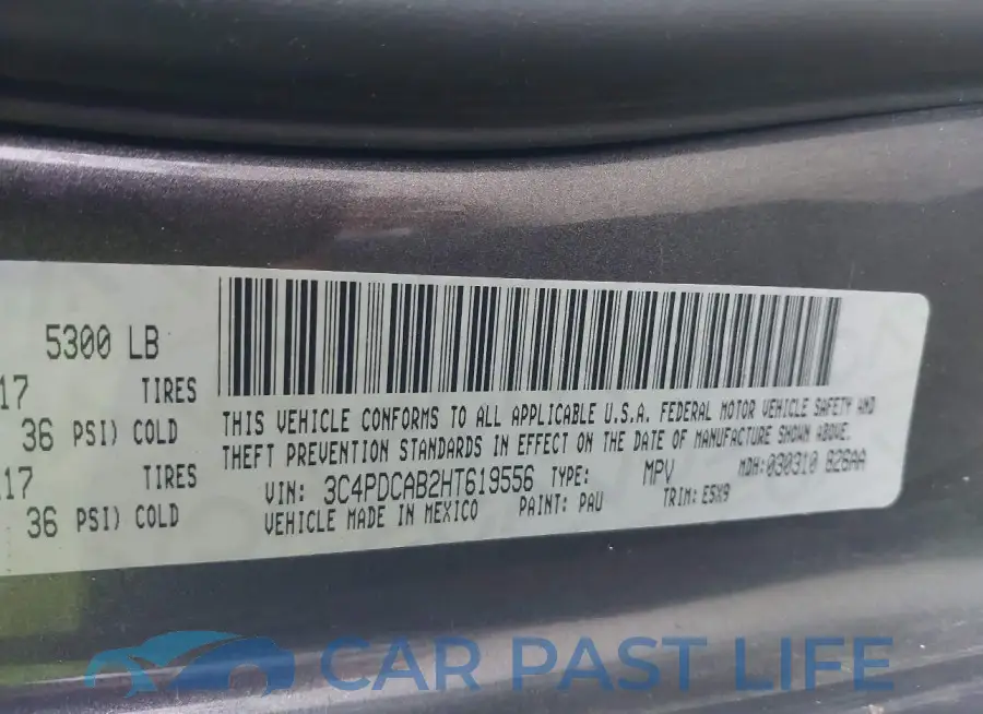 3C4PDCAB2HT619556# 9