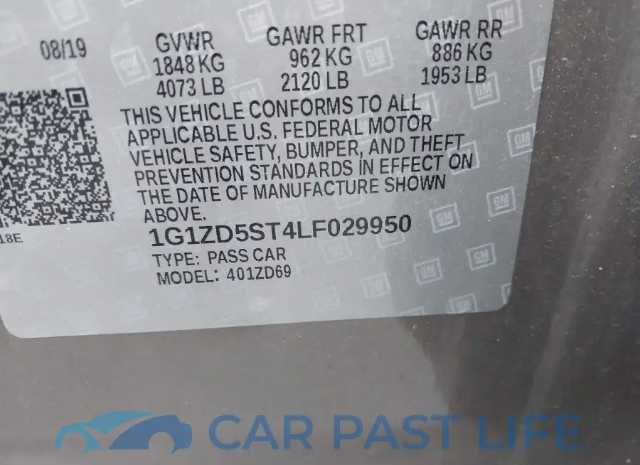1G1ZD5ST4LF029950# 9