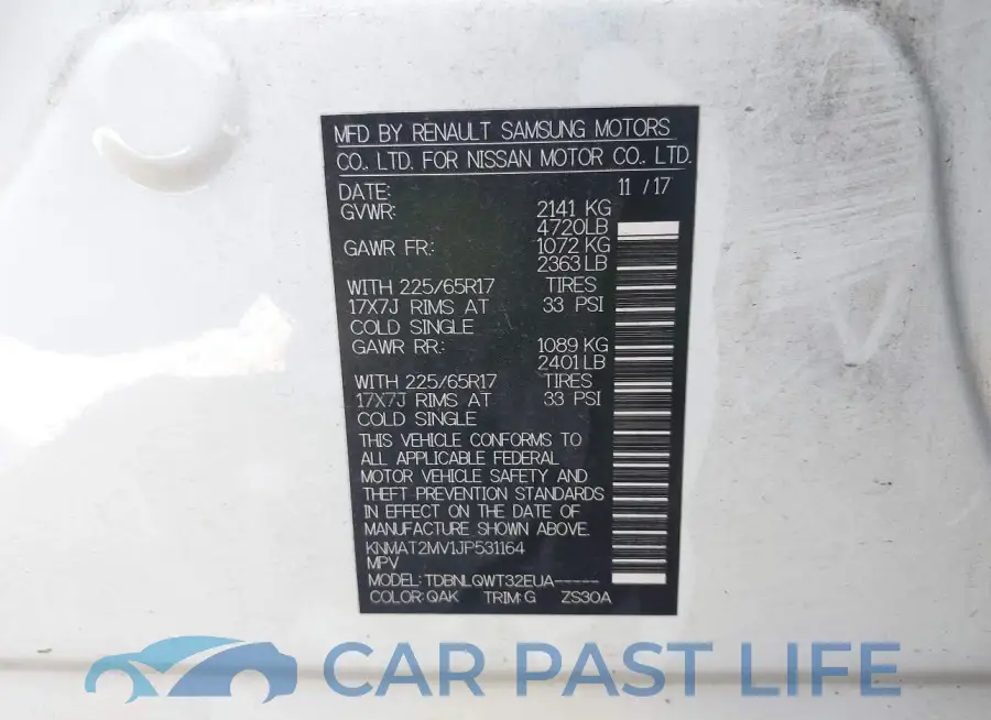 KNMAT2MV1JP531164# 9