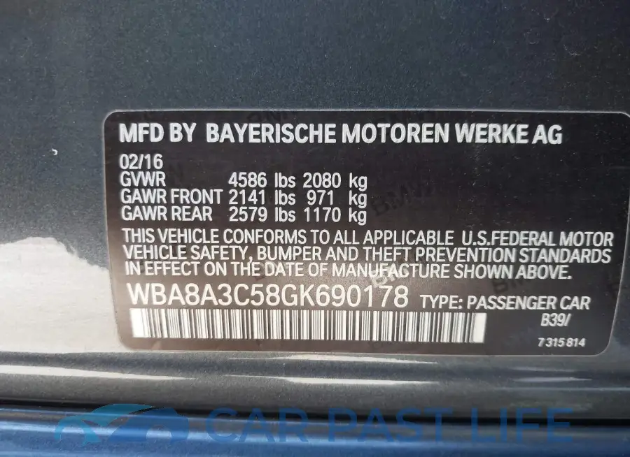WBA8A3C58GK690178# 9