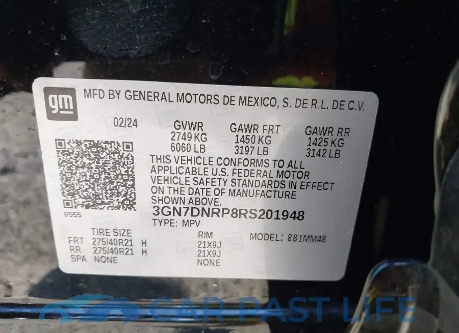 3GN7DNRP8RS201948# 9