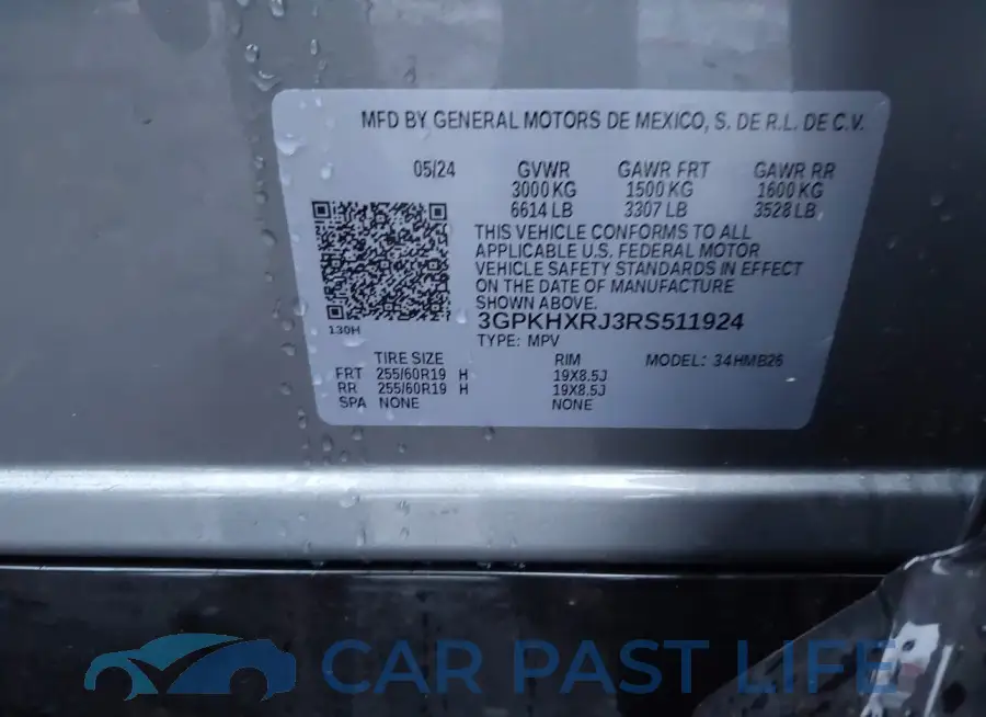 3GPKHXRJ3RS511924# 9