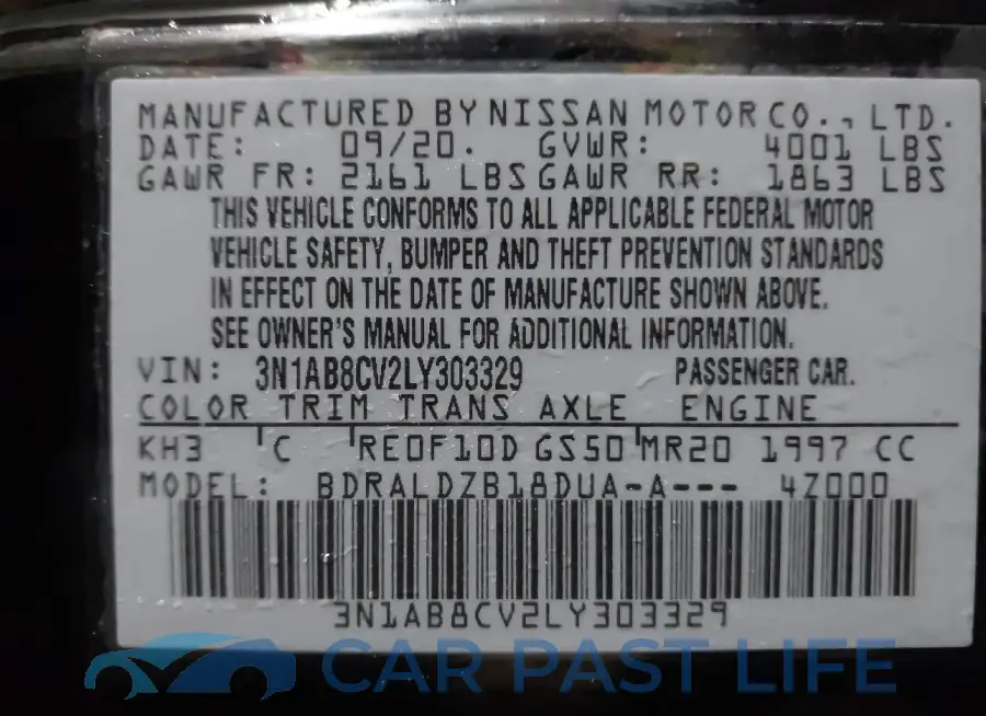 3N1AB8CV2LY303329# 9