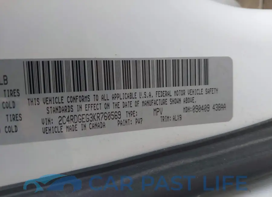 2C4RDGEG3KR760569# 9