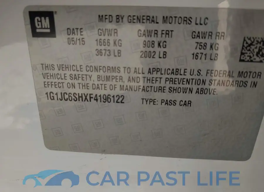 1G1JC6SHXF4196122# 9