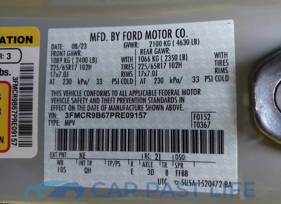 3FMCR9B67PRE09157# 9