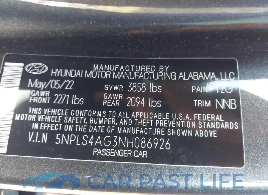 5NPLS4AG3NH086926# 9