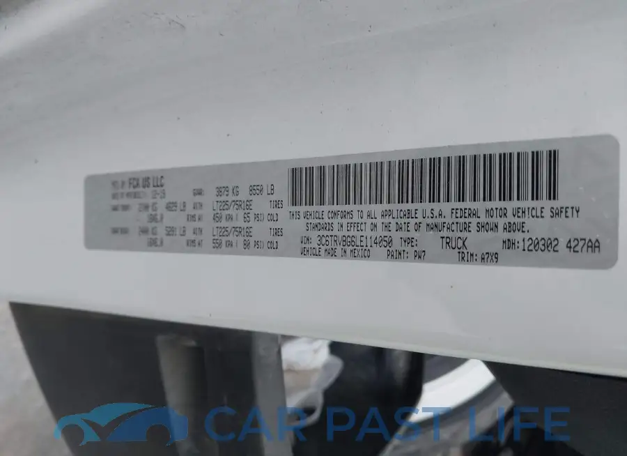 3C6TRVBG6LE114050# 9