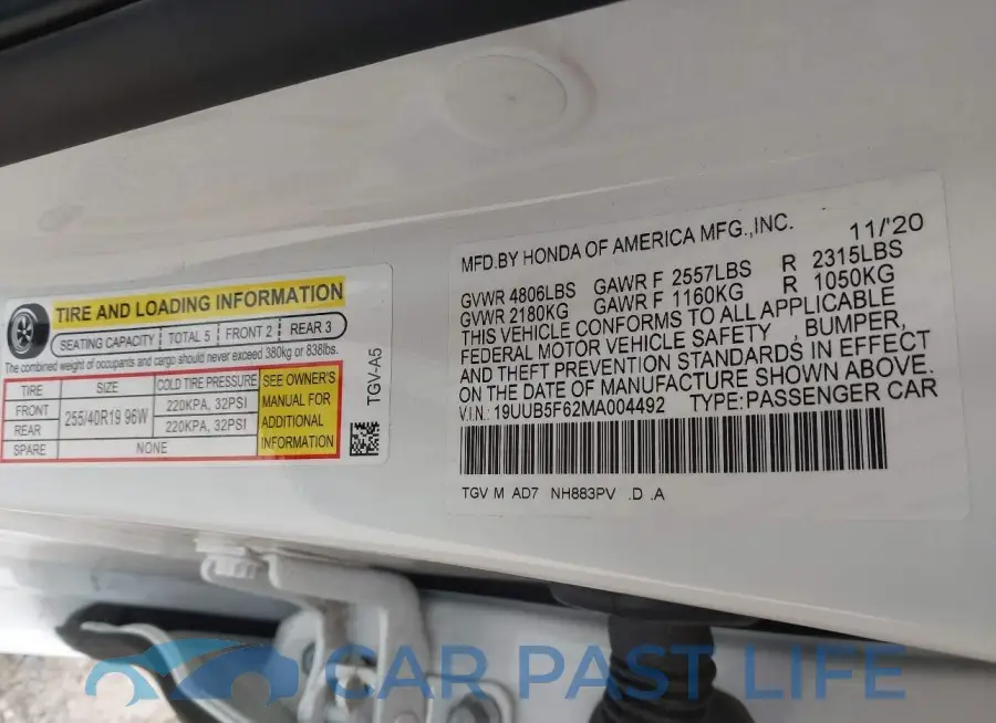 19UUB5F62MA004492# 9