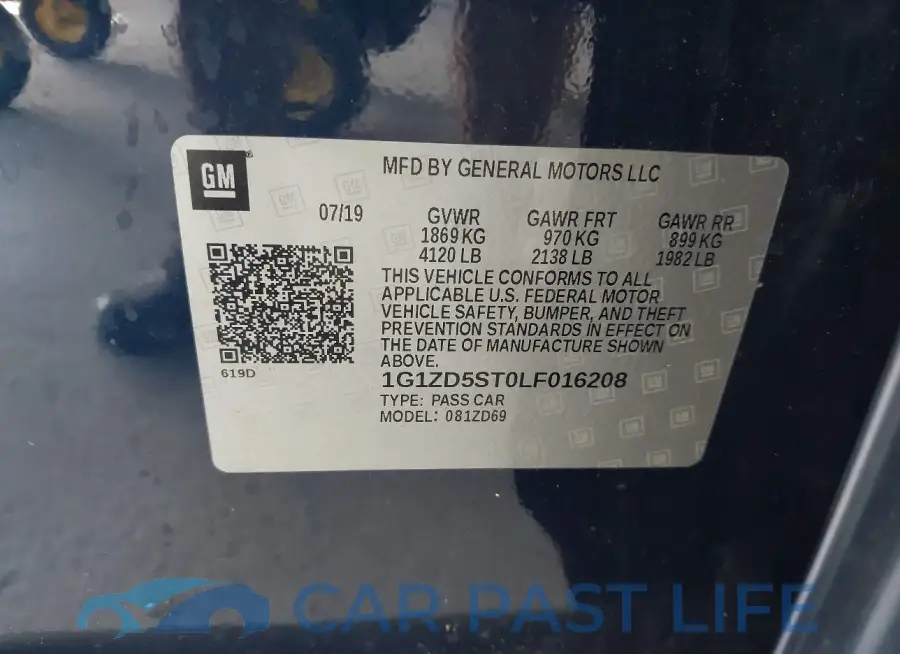 1G1ZD5ST0LF016208# 9