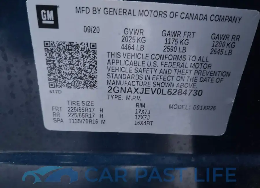 2GNAXJEV0L6284730# 9