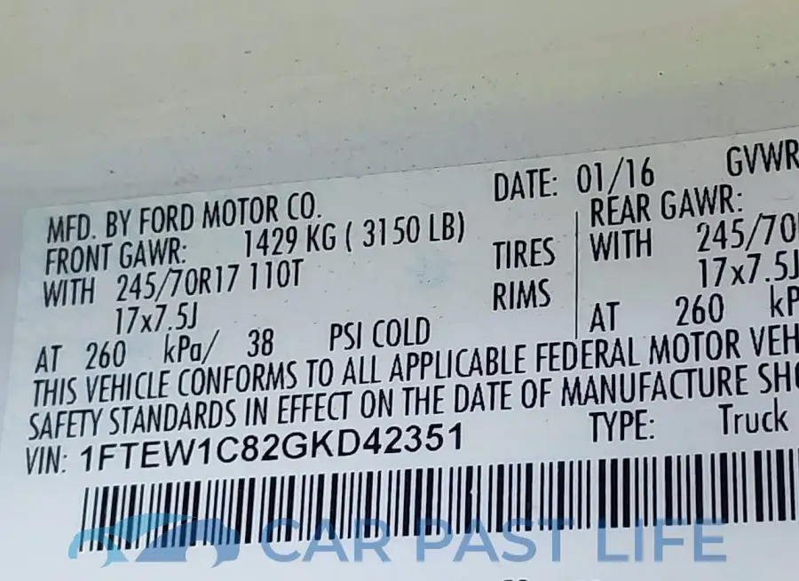 1FTEW1C82GKD42351# 8