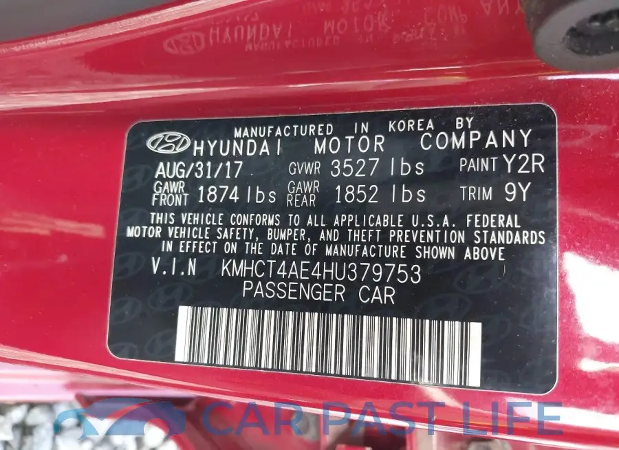 KMHCT4AE4HU379753# 9