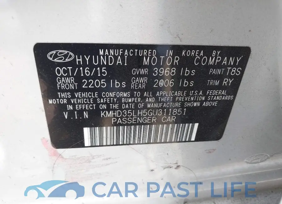 KMHD35LH5GU311851# 9