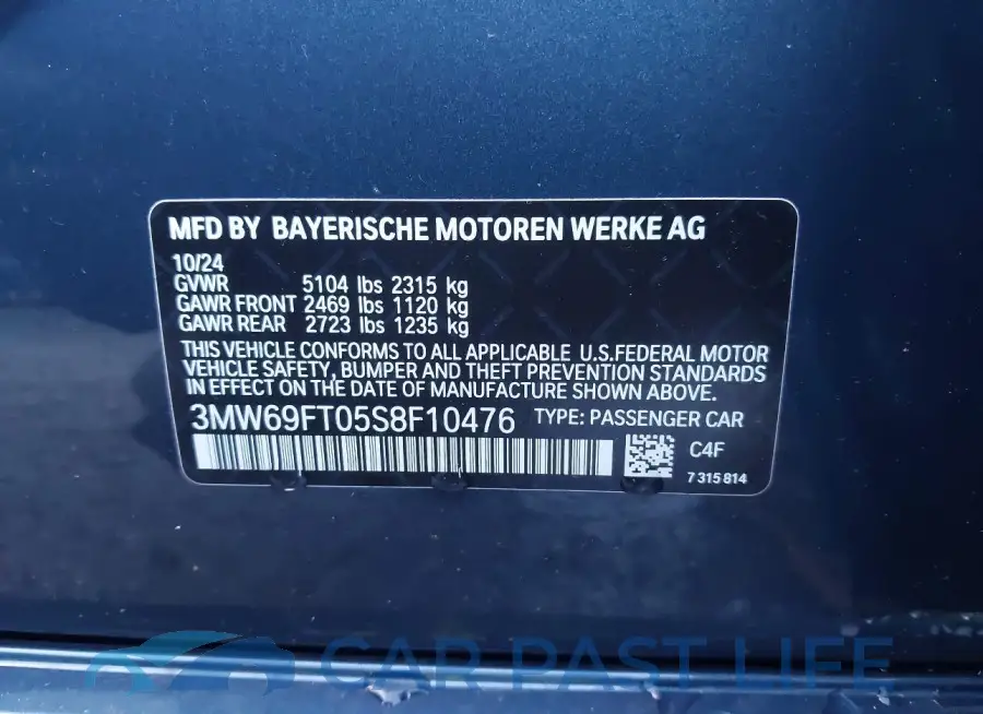 3MW69FT05S8F10476# 9