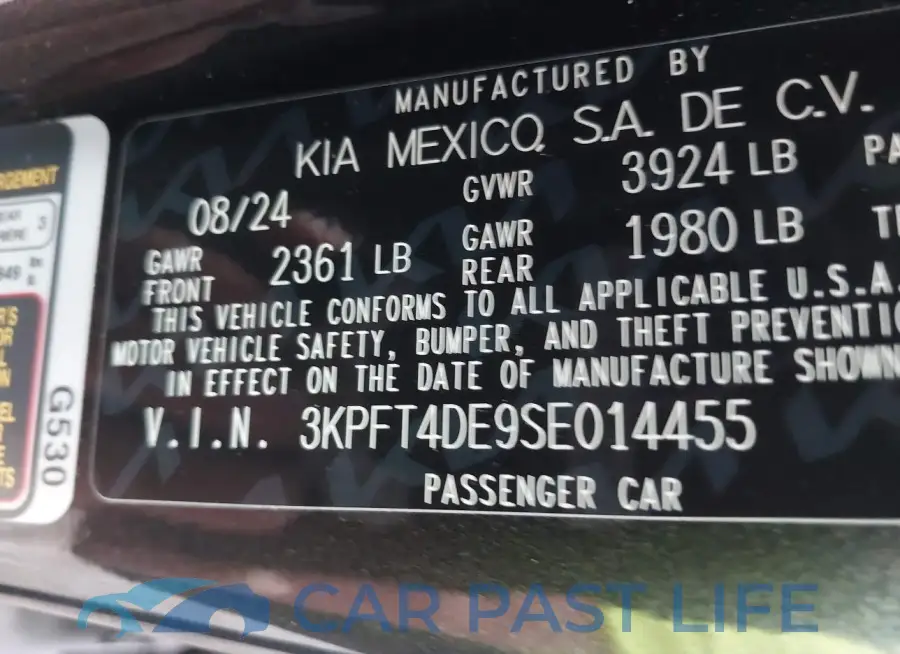 3KPFT4DE9SE014455# 9