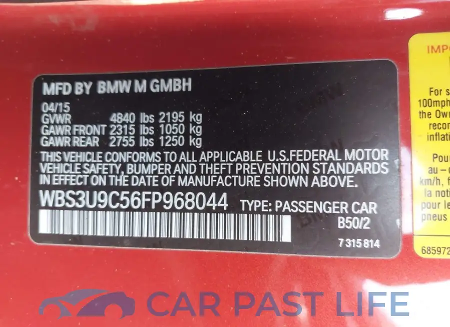 WBS3U9C56FP968044# 9