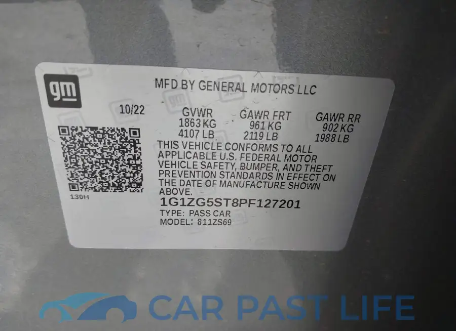 1G1ZG5ST8PF127201# 9