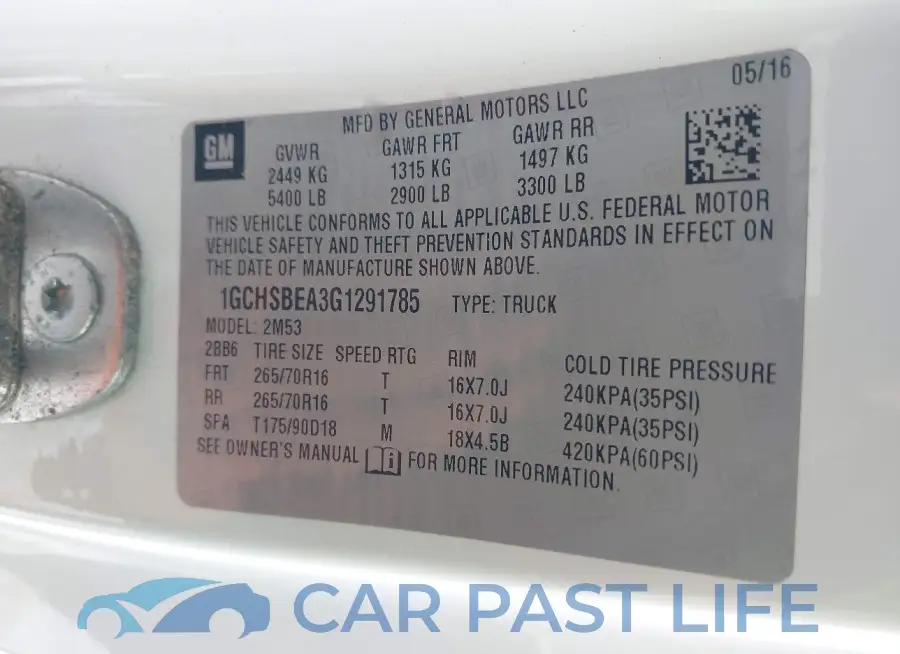 1GCHSBEA3G1291785# 9
