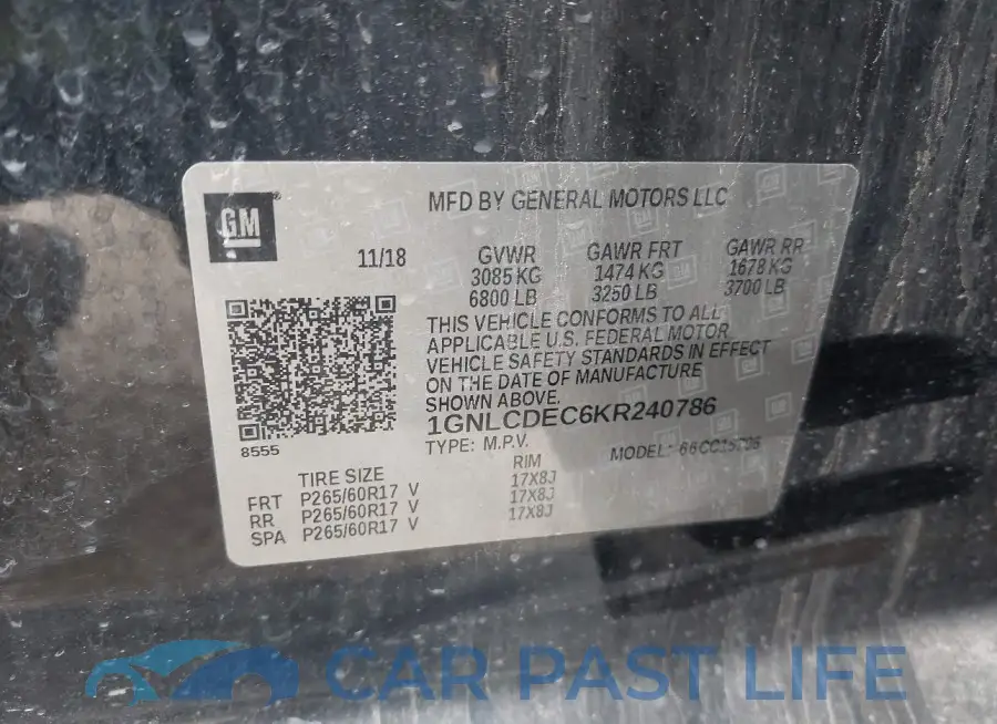 1GNLCDEC6KR240786# 9