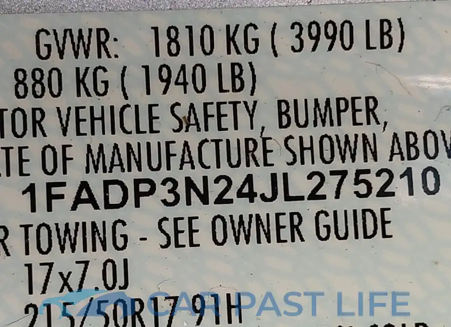 1FADP3N24JL275210# 9
