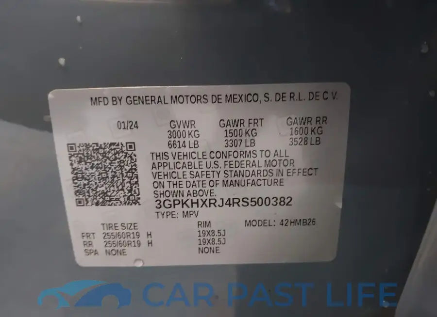 3GPKHXRJ4RS500382# 9