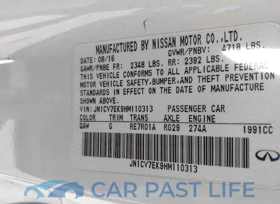 JN1CV7EK9HM110313# 9