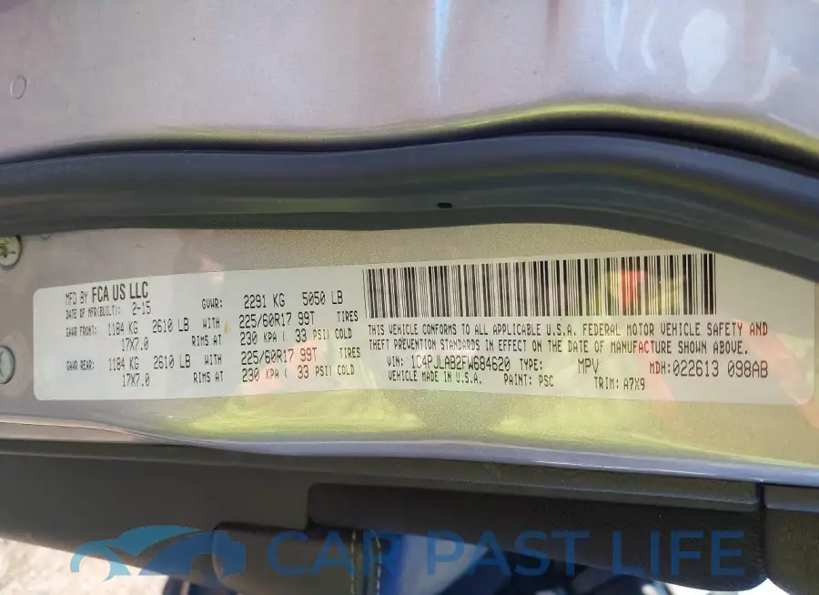 1C4PJLAB2FW684620# 9