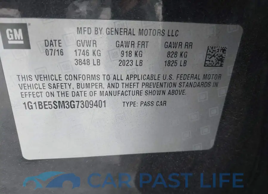 1G1BE5SM3G7309401# 9