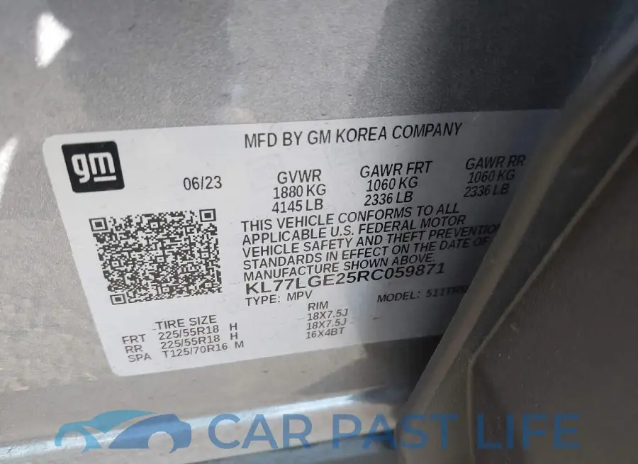 KL77LGE25RC059871# 9