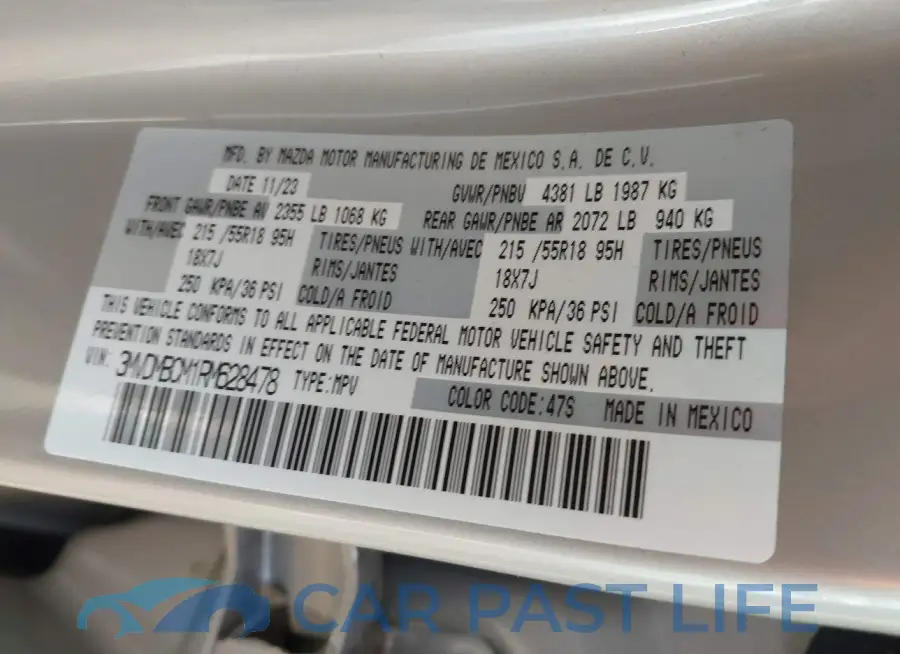 3MVDMBCM1RM628478# 9