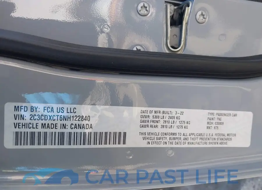 2C3CDXCT6NH122840# 9
