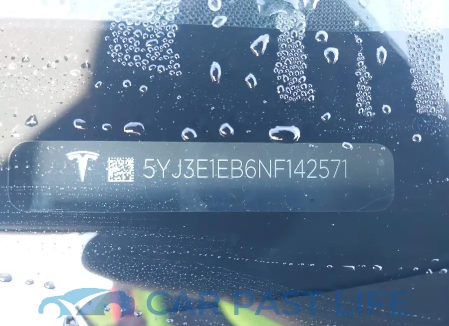 5YJ3E1EB6NF142571# 9