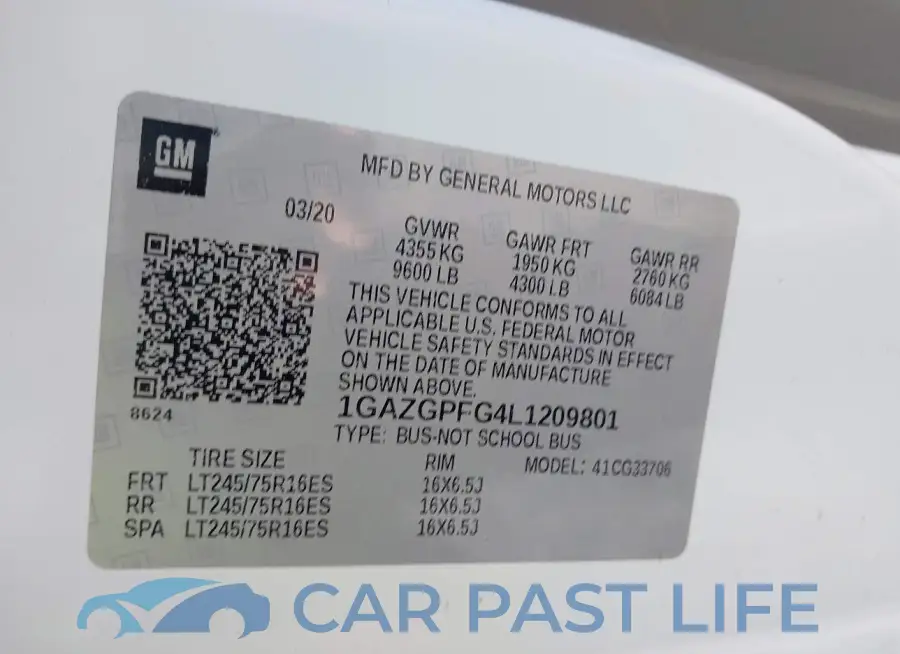 1GAZGPFG4L1209801# 9