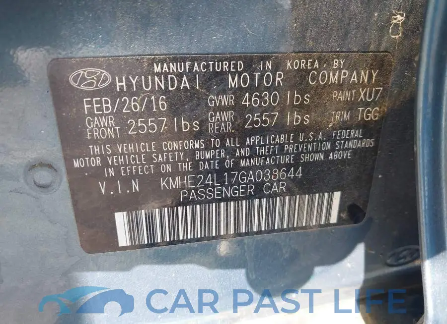 KMHE24L17GA038644# 9