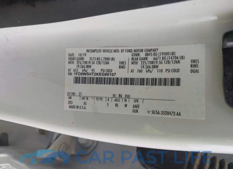 1FD0W5HT2KEG80107# 8