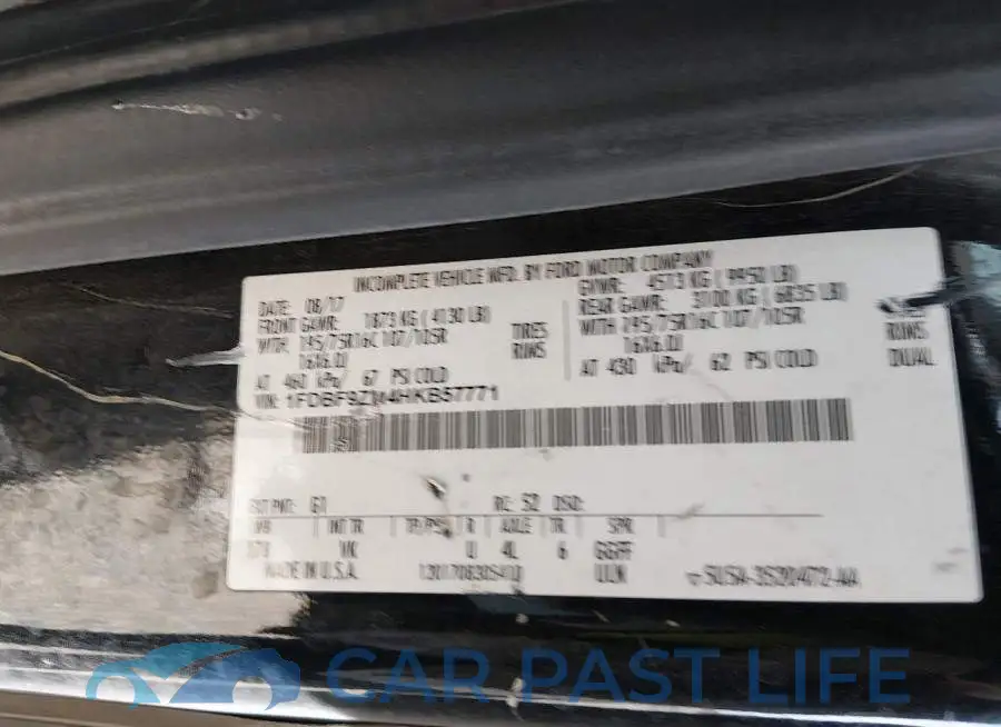 1FDBF9ZM4HKB57771# 9