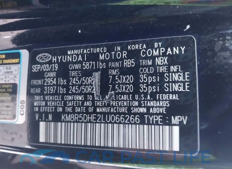 KM8R5DHE2LU066266# 9