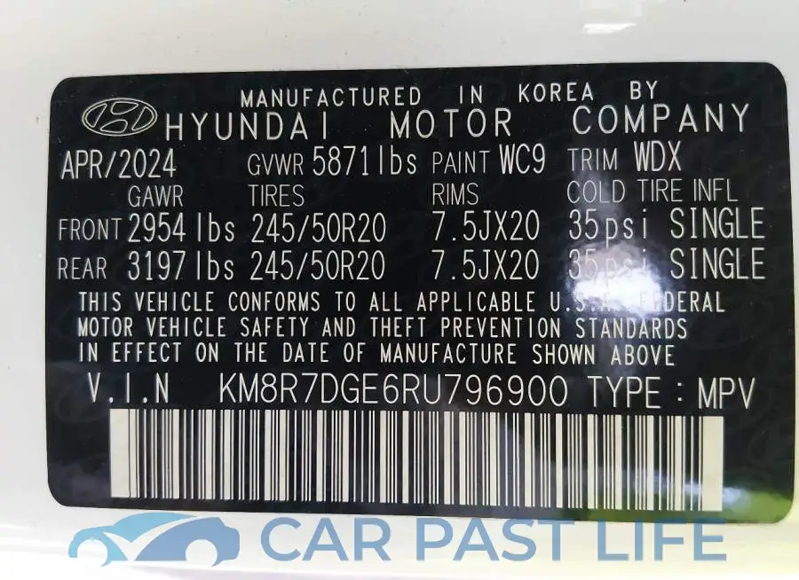 KM8R7DGE6RU796900# 9