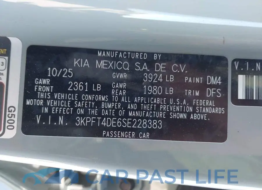 3KPFT4DE6SE228383# 9