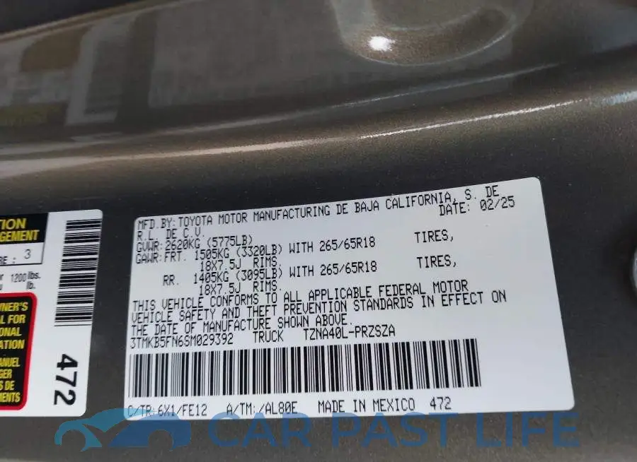 3TMKB5FN6SM029392# 9