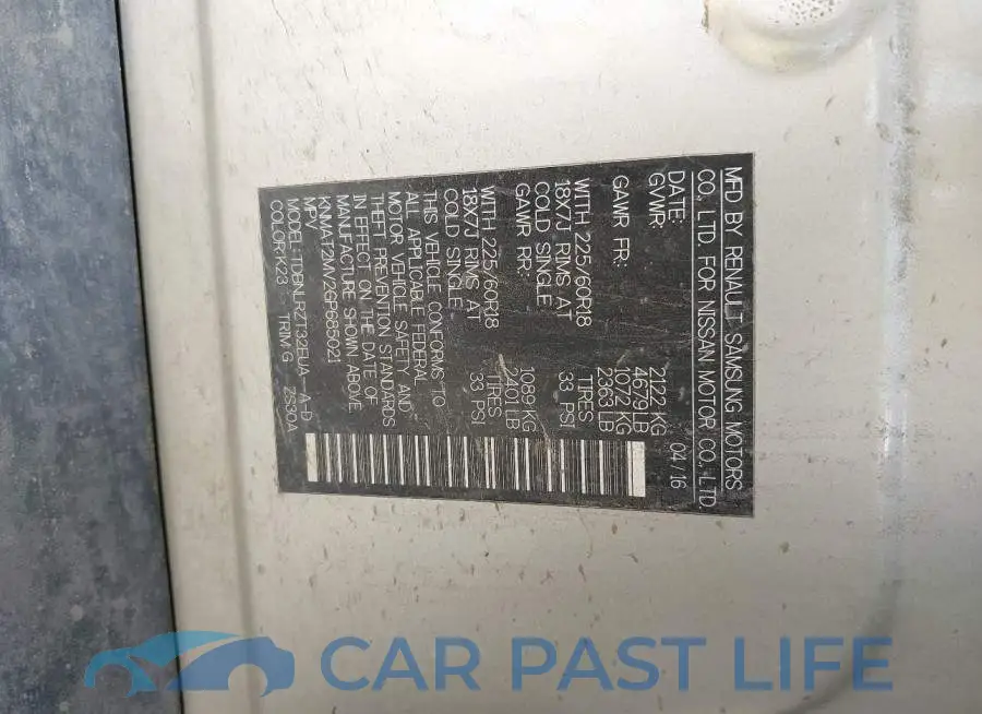 KNMAT2MV2GP685021# 9
