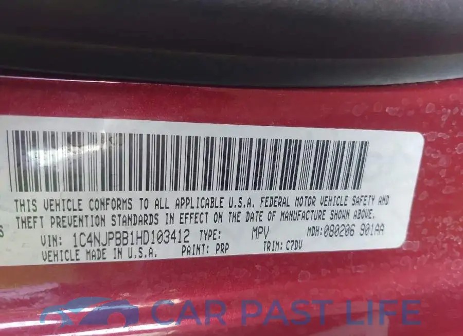 1C4NJPBB1HD103412# 9